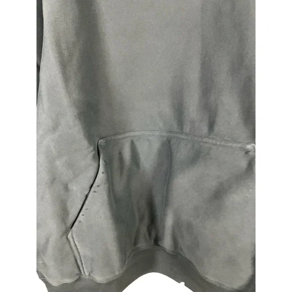 Yeezy Gap Engineered by Balenciaga Logo Hoodie 'Dark Green' Distressed - Picture 2 of 5